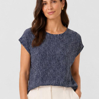 Blusa Feminina Estampada - Azul