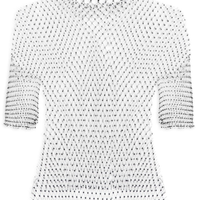Blusa Feminina Malha Metálica Carnaval - Preto