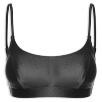 Top Alça Reta Liso - Preto