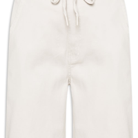 Bermuda Masculina Sarja Meio Elástico Casual - Bege