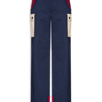 Calça Feminina Cargo - Azul