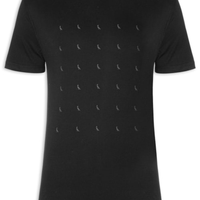 Camiseta Masculina Slim Estampa Pica Pau Minimal Lines - Preto