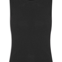 Blusa Feminina Tricot Sem Manga - Preto