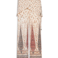 Calça Feminina GGT Estampa Magnolia - Bege