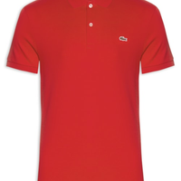 Polo Masculina Regular Fit Em Algodão Pima - Vermelho