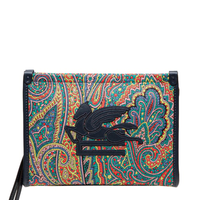 Bolsa Feminina Pouch Arnica Jacquard - Azul