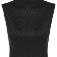 Blusa Feminina Tricot Gola Alta - Preto