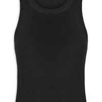 Regata Feminina Em Tricot - Preto