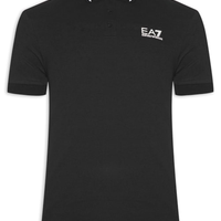 Polo Masculina Estampada - Preto
