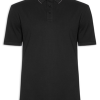 Polo Masculina Em Piquet Flex - Preto