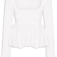Blusa Feminina Balonê - Branco
