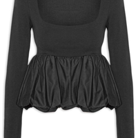Blusa Feminina Balonê - Preto