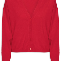 Cardigan Feminino Puro Cashmere - Vermelho