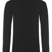 Suéter Masculino Detalhe Zíper Cashmere Preto