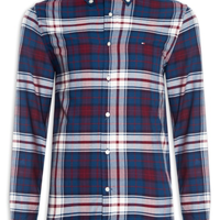 Camisa Masculina Xadrez Oxford Tartan Rf Shirt - Azul