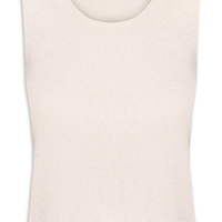 Blusa Feminina Tricot Sem Manga - Bege