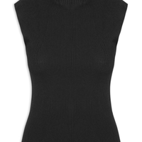 Regata Feminina Em Tricot - Preto