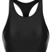 Top Alça Nadador Liso - Preto