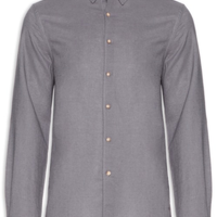 Camisa Masculina Linho Tinturado - Cinza