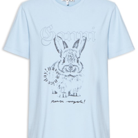Camiseta Feminina Re-Cut Basic Cotton Jersey Rela - Azul