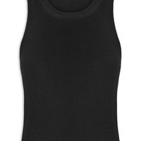 Regata Feminina Em Tricot - Preto
