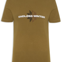 Camiseta Masculina Manga Curta Gola Careca Double Endless Winter - Marrom