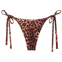 Calcinha Fio Dental Classic Animal Print - Marrom