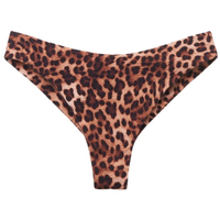 Calcinha De Biquíni Brasileira Classic Animal Print - Marrom