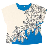 Blusa Feminina Manga Curta - Azul