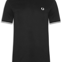 Camiseta Masculina Twin Tipped Regular fit em Algodão - Preto