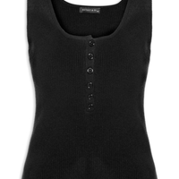 Regata Feminina Em Tricot - Preto