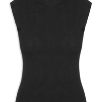 Regata Feminina Em Tricot - Preto