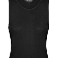 Regata Feminina Em Tricot - Preto