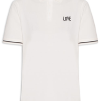 Polo Feminina Bordado - Branco