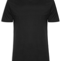 Camiseta Masculina Manga Curta Piquet Gola Textura - Preto