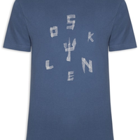 Camiseta Masculina Manga Curta Gola Careca Vintage Tape - Azul