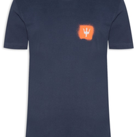 Camiseta Masculina Vintage Sprayicon Manga Curta - Azul