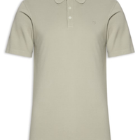 Polo Masculina Regular Fit Logo Bordado - Bege