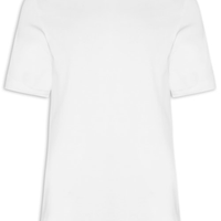 Camiseta Masculina Relaxed Fit Rubber Print - Branco