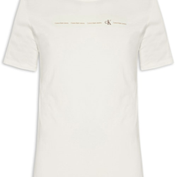 Camiseta Masculina Com Logo CK - Branco
