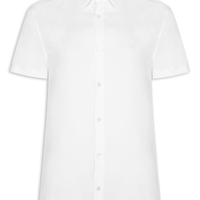 Camisa Masculina Manga Curta Logo - Branco