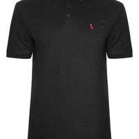 Polo Masculina Piquet Pica Pau Vermelho - Preto