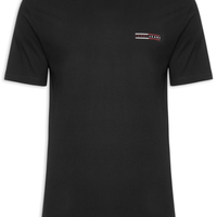 Camiseta Masculina Regular Fit Graphic Slub - Preto