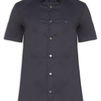 Camisa Masculina Manga Curta Logo - Azul