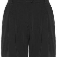 Short Feminino Alfaiataria Com Pregas - Preto
