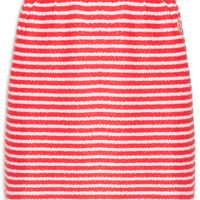 Saia Serif Logo Striped Terry Aline Skirt - Vermelho
