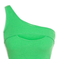 Top Tricot Canelado Recorte - Verde