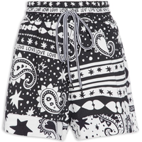 Short Moletom Estampa Paisley Love - Preto