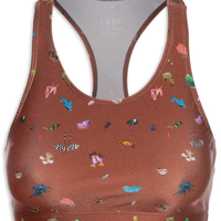 Top Nadador Basic Estampado Bugs - Marrom