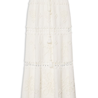 Saia Tricot Artesanal Ano Novo - Branco